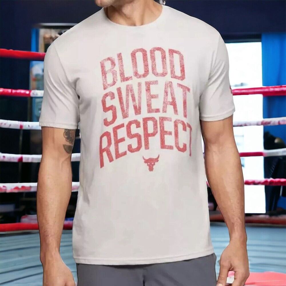 Under Armour The Rock Blood Sweat Respect Tyson Paul Shirt Mens 2XL NEW